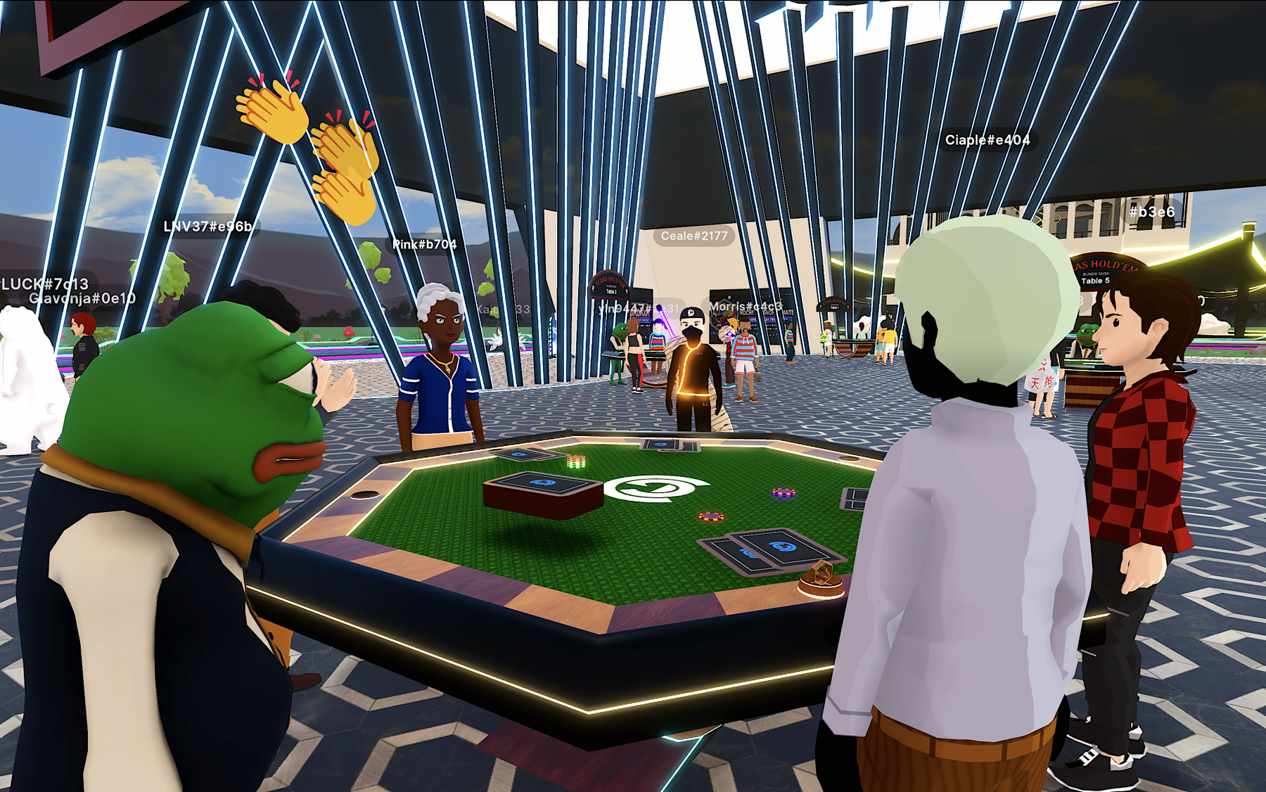 Decentral Games ICE Poker gameplay at The Stronghold