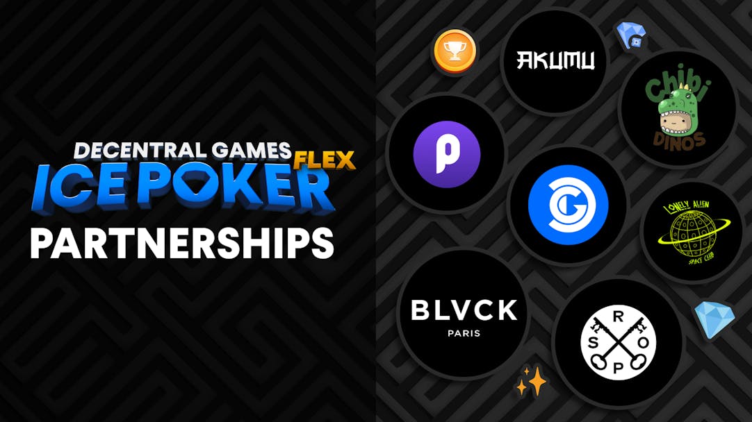 ICE Poker Flex Partnerships featuring various logos