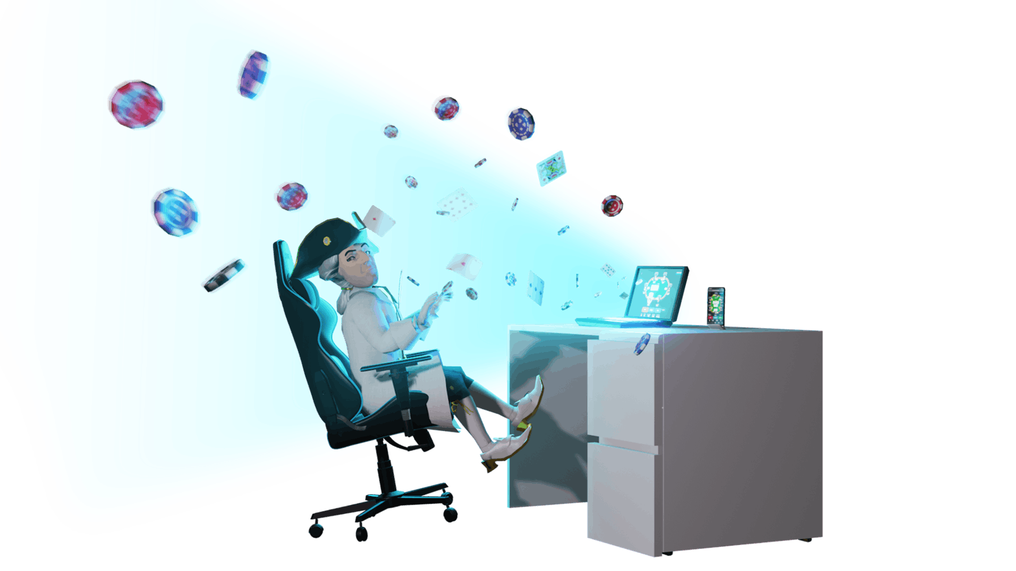 ICE Founding Father at computer