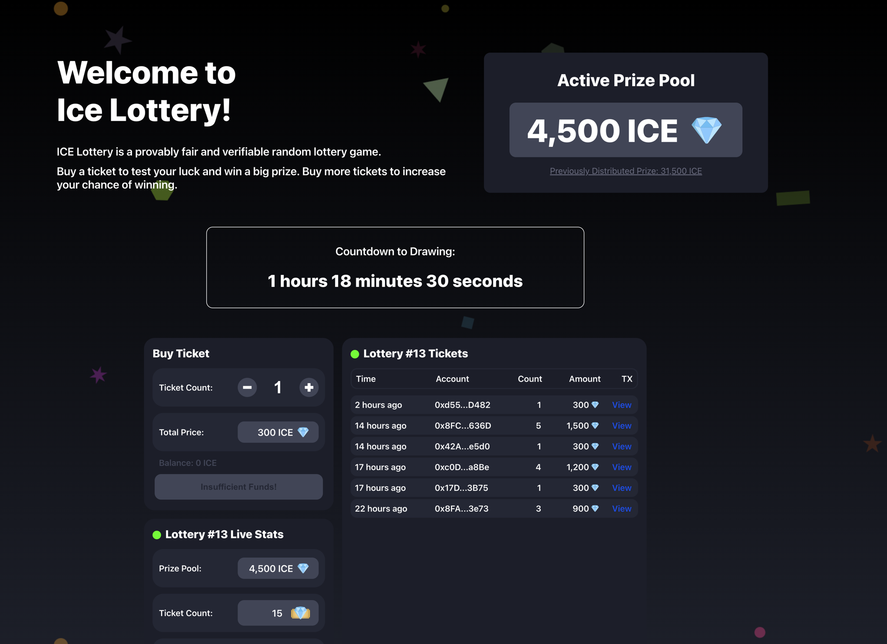 ICE Lottery
