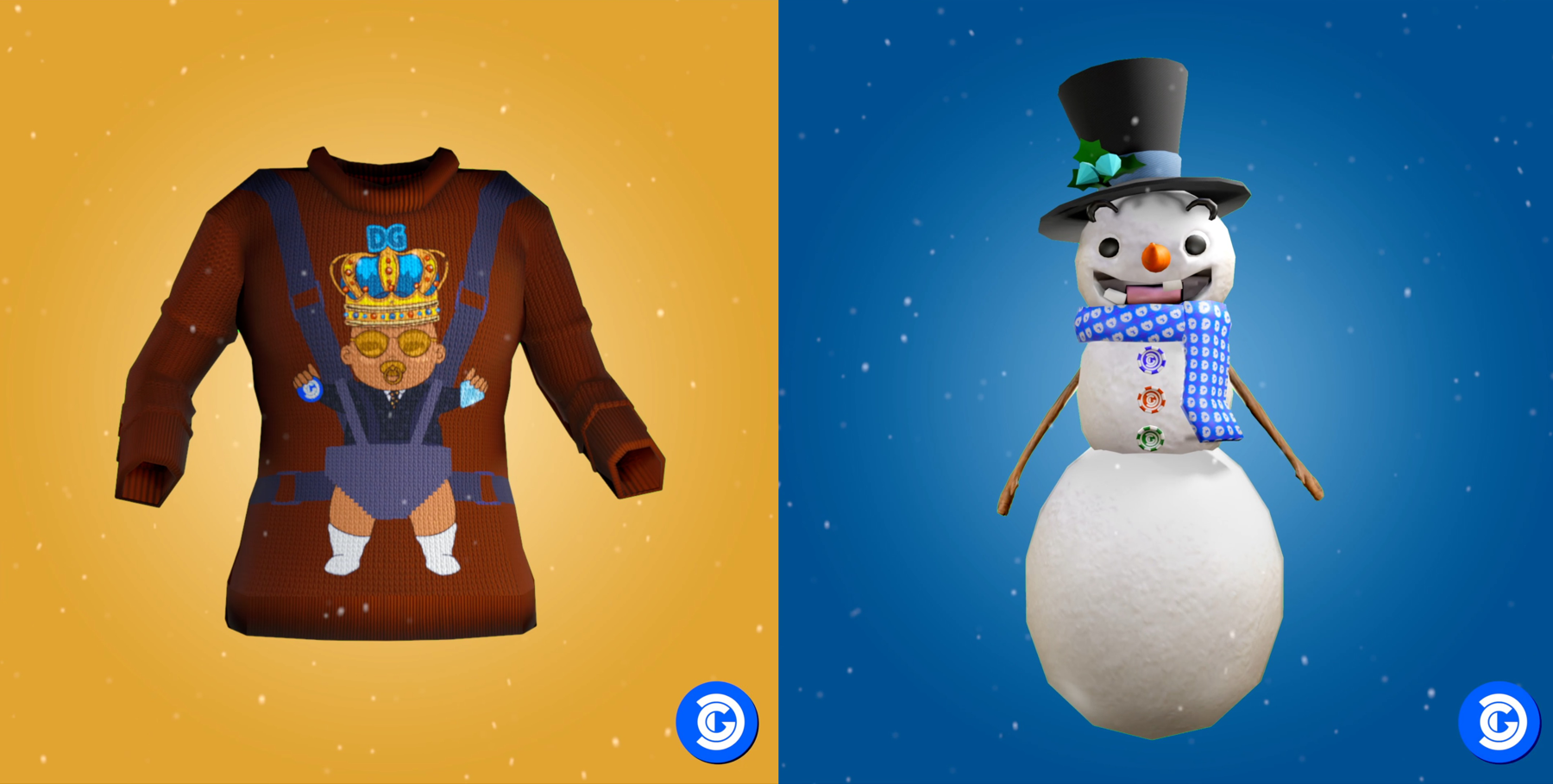 Baby Bau Holiday Sweater and Snowman Tournament skin
