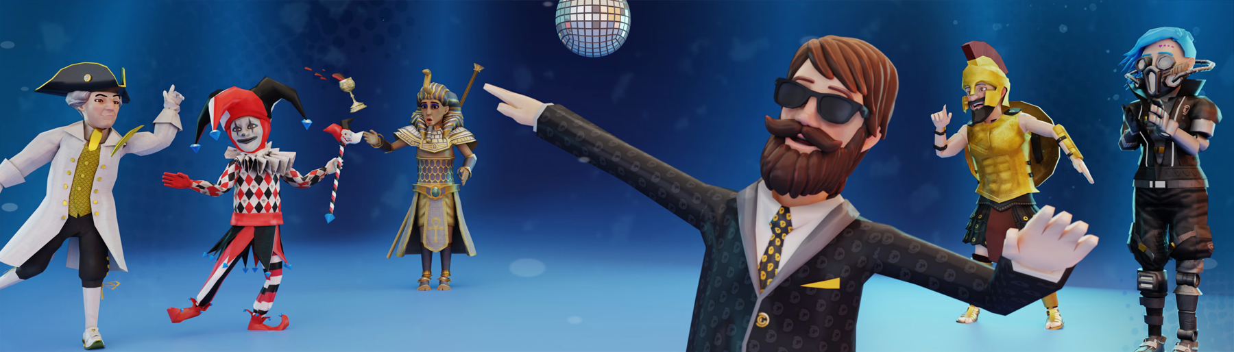 Decentral Games characters dancing