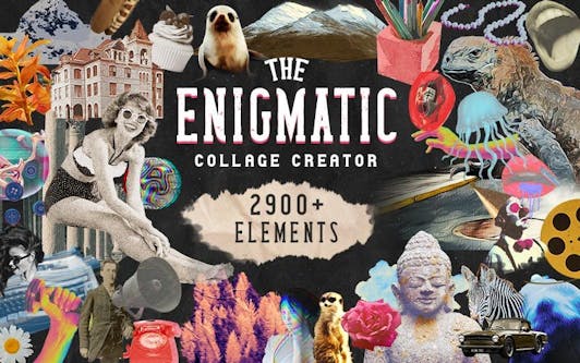 The Enigmatic Collage Creator Bundle: 2900+ Elements