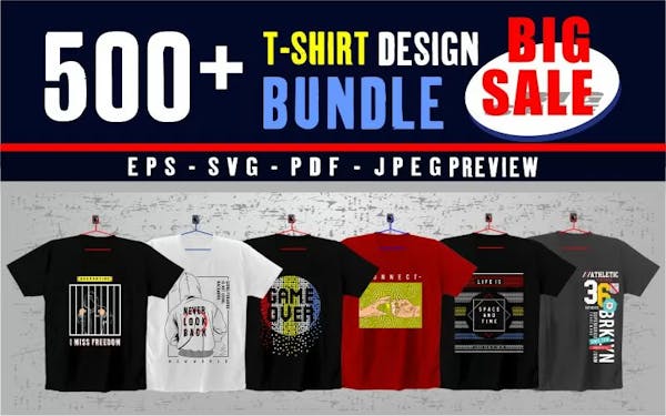 500+ T-Shirt Design Bundle