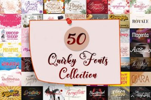 50 Quirky Fonts Collection