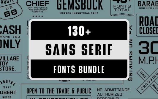 130+ Sans Serif Fonts Bundle