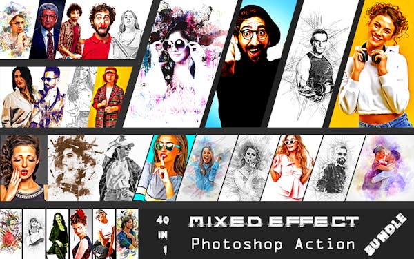  Mixed Effect Photoshop Action Bundle