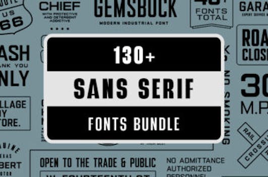 130+ Sans Serif Fonts Bundle