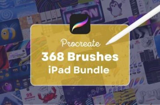 368 Procreate Brushes iPad Bundle