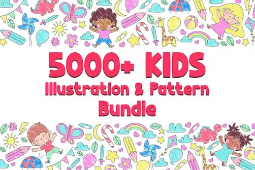 5000+ Kids Illustration & Pattern Bundle