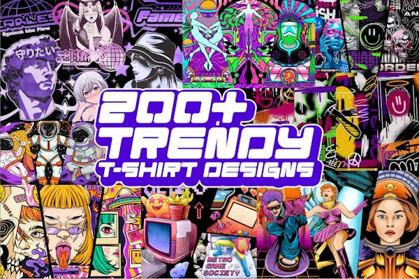 200+  Trendy T-shirt Designs