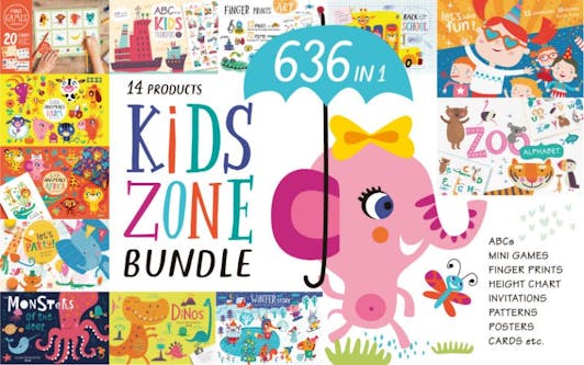 The Kids Zone Bundle With 636 Graphics In 1
