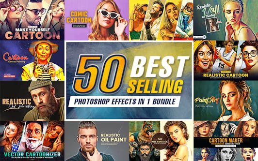 50 In 1 Bestselling Photoshop Actions