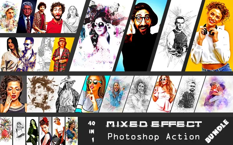 40 Mixed Effect Photoshop Action Bundle