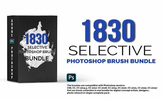 1830 Selective Photoshop Brushes Bundle