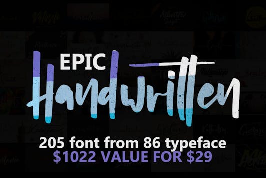 205 Epic Handwritten Fonts