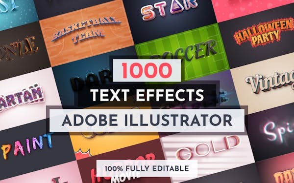 1000 Vector Text effects