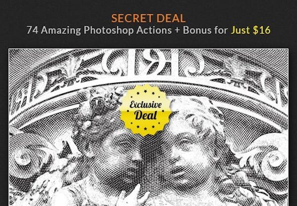 Secret Deal: 74 Amazing PS Actions + Bonus