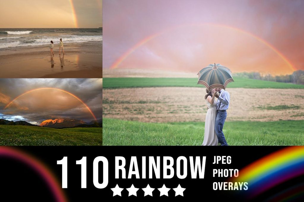 rainbow photo overlays