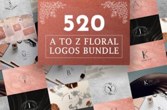 520 A to Z Floral Logos Bundle