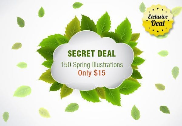 Secret Deal: 150 Spring Illustrations