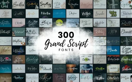 300 Grand Script Fonts