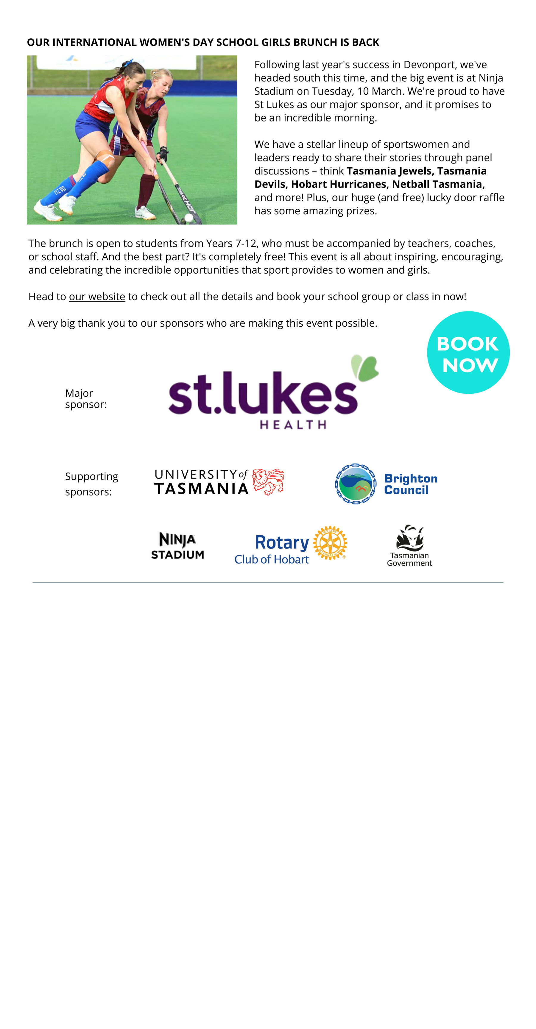 IWD School Girls Brunch