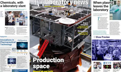 Promotional collage for Laboratory News Issue 2 2026 featuring a CHEMUK 2026 preview