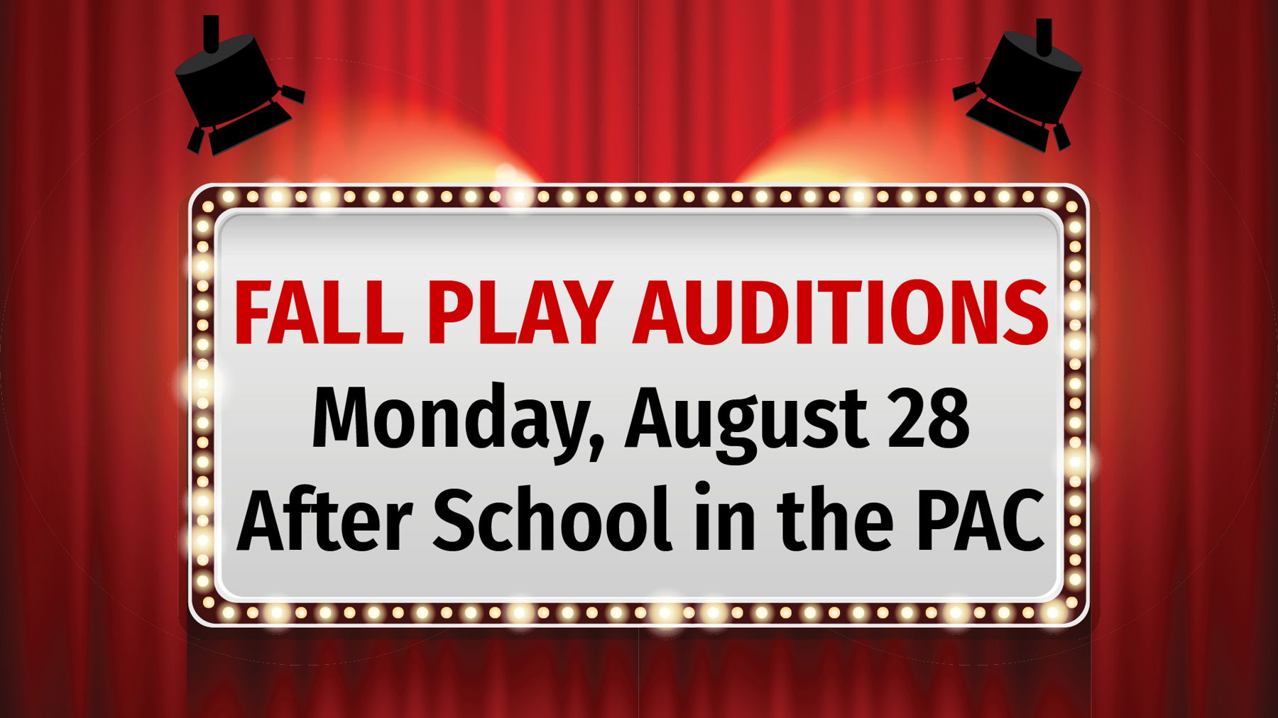 Fall Play Auditions