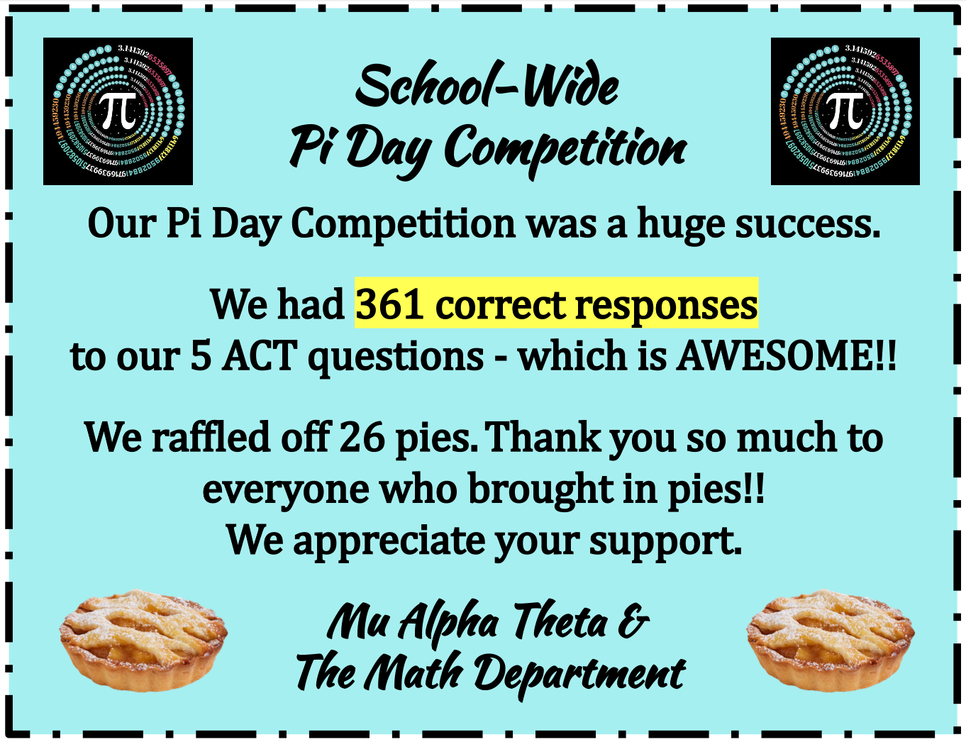 Pi Day Thank You