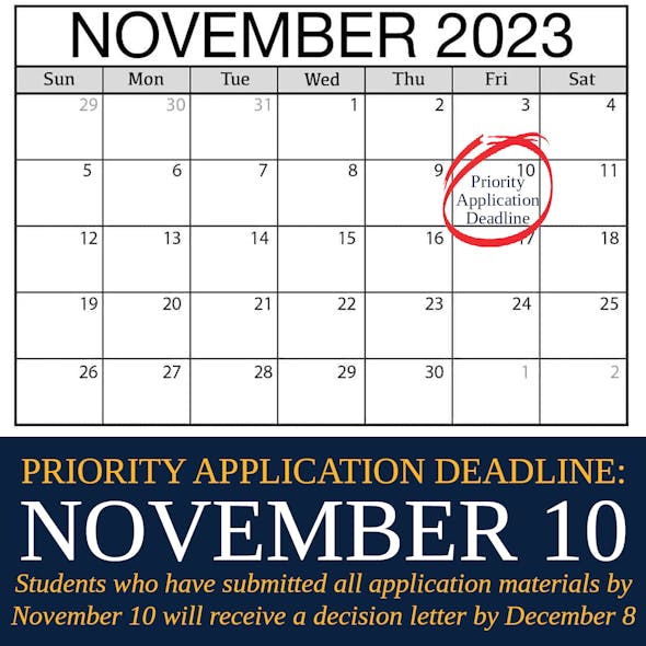Priority Application Deadline