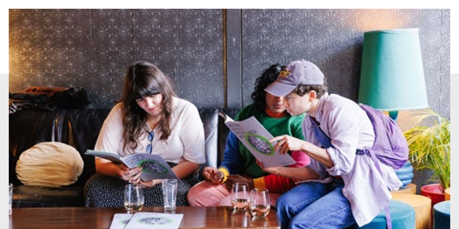 Email Image Three young people lounging and reading dSCRIBE Issue 17.