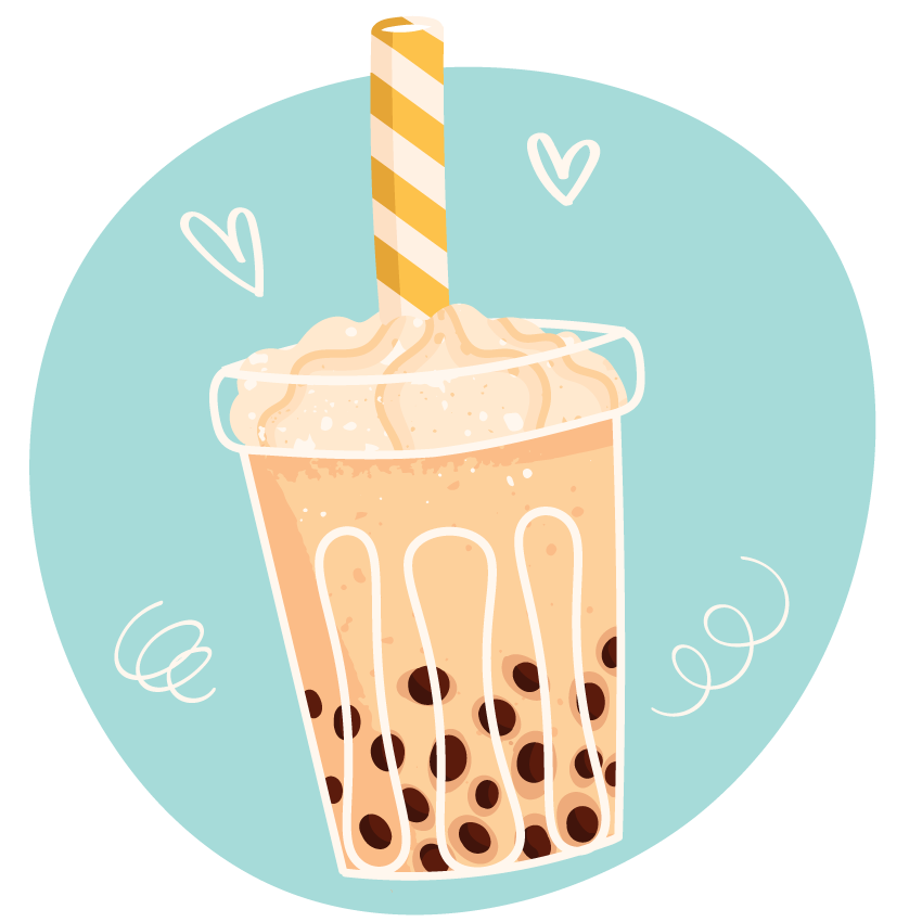 Email Image: Graphic of bubble tea with straw.