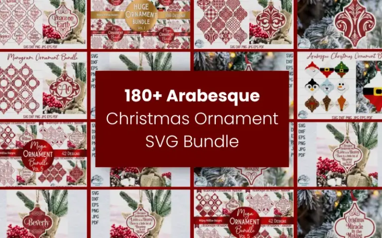 180+ Arabesque Christmas Ornaments Bundle | Extended