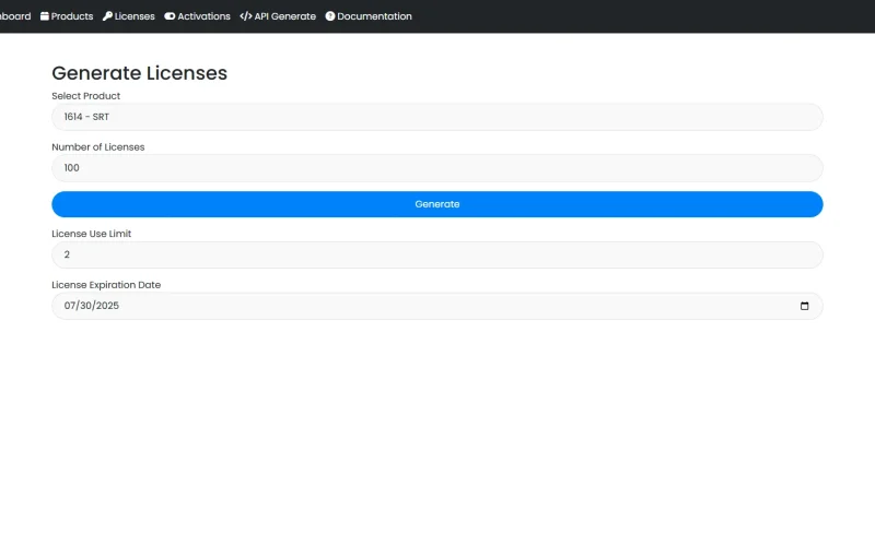 License Creation & Management&nbsp; preview image 