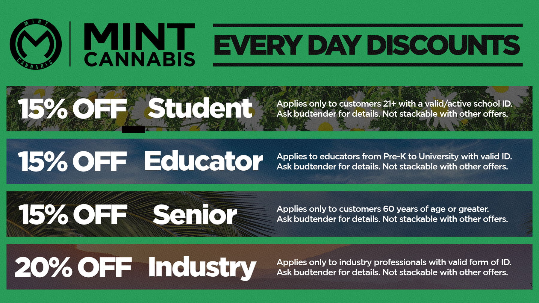 Mint every day discounts