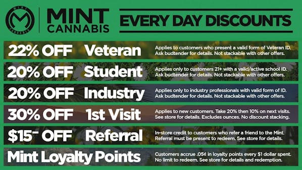 Mint Cannabis Michigan Everyday Discounts
