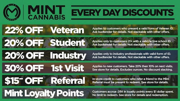 Mint Cannabis Michigan Everyday Discounts