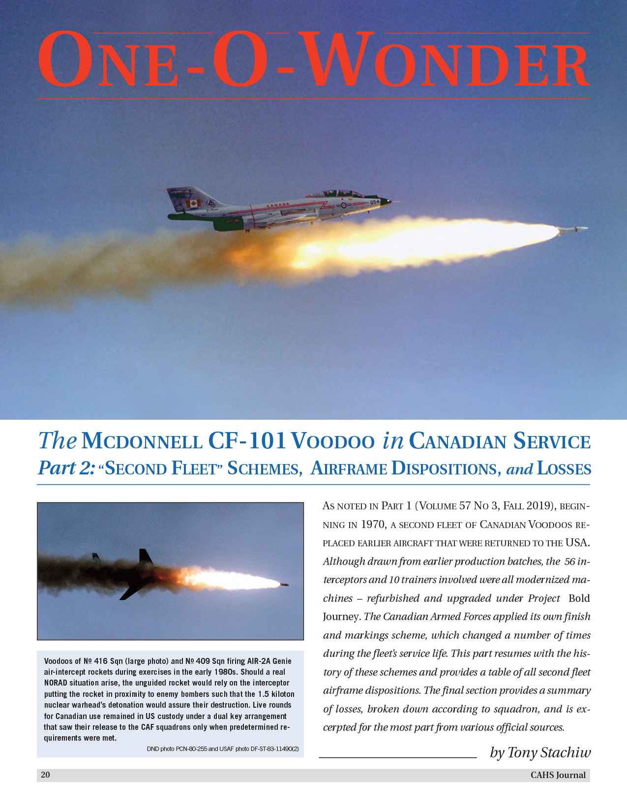 Email ImCAHS Journal Volume 58 Number 1 CF-101 Voodoo part 2 feature article image