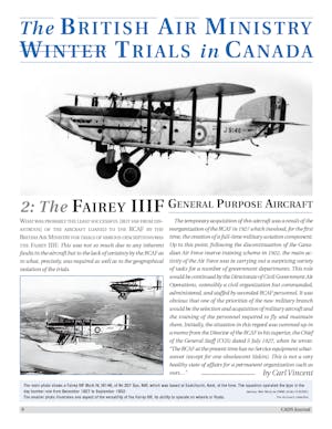 Email ImCAHS Journal Volume 58 Number 1 Fairey IIIF in Canada feature article image