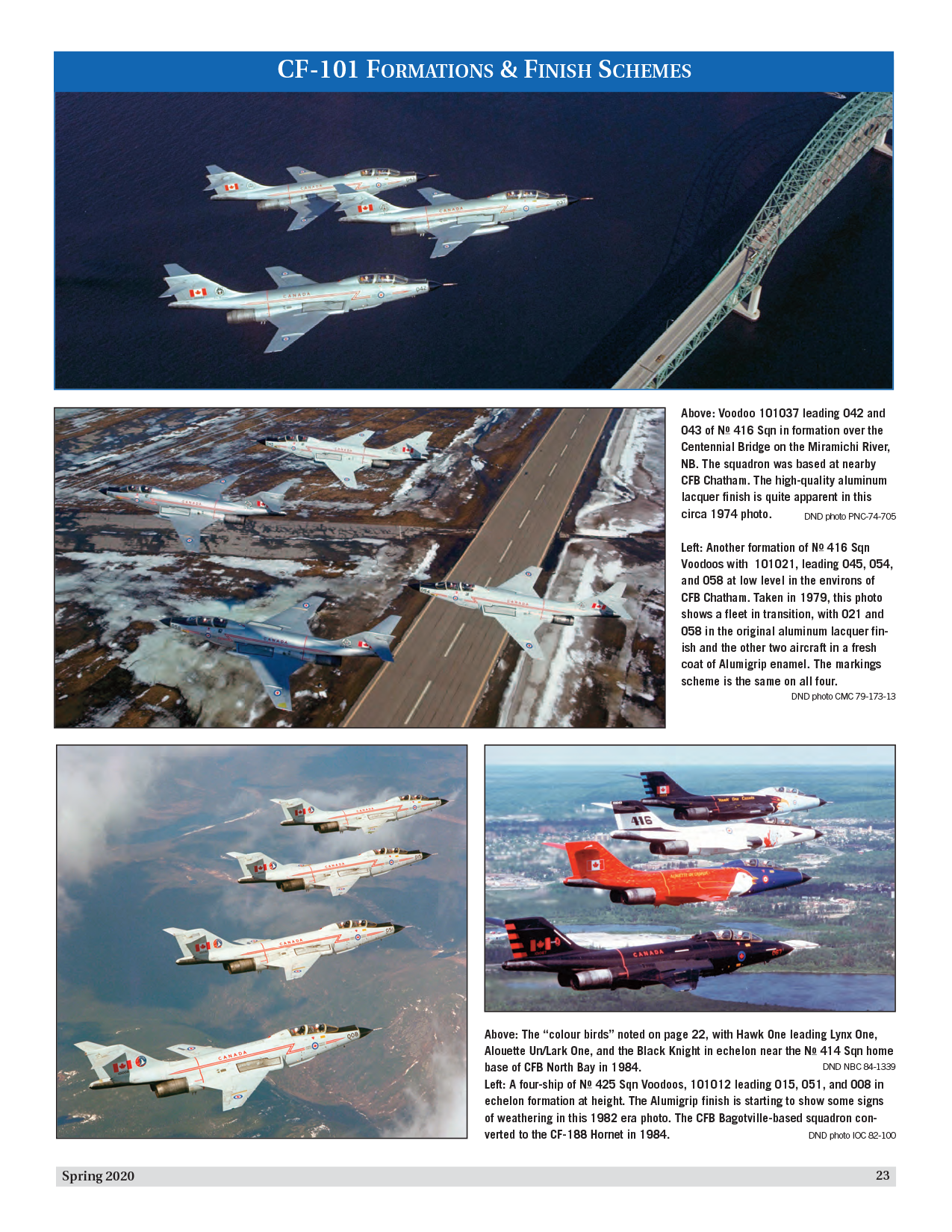 CAHS Journal Volume 58 Number 1 CF-101 Voodoo photo feature page image