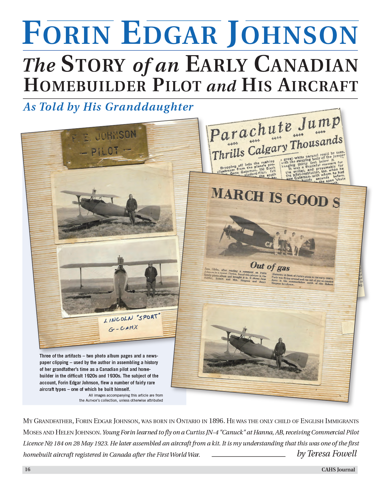 Email ImCAHS Journal Volume 58 Number 1 Forin Edgar Johnson feature article image