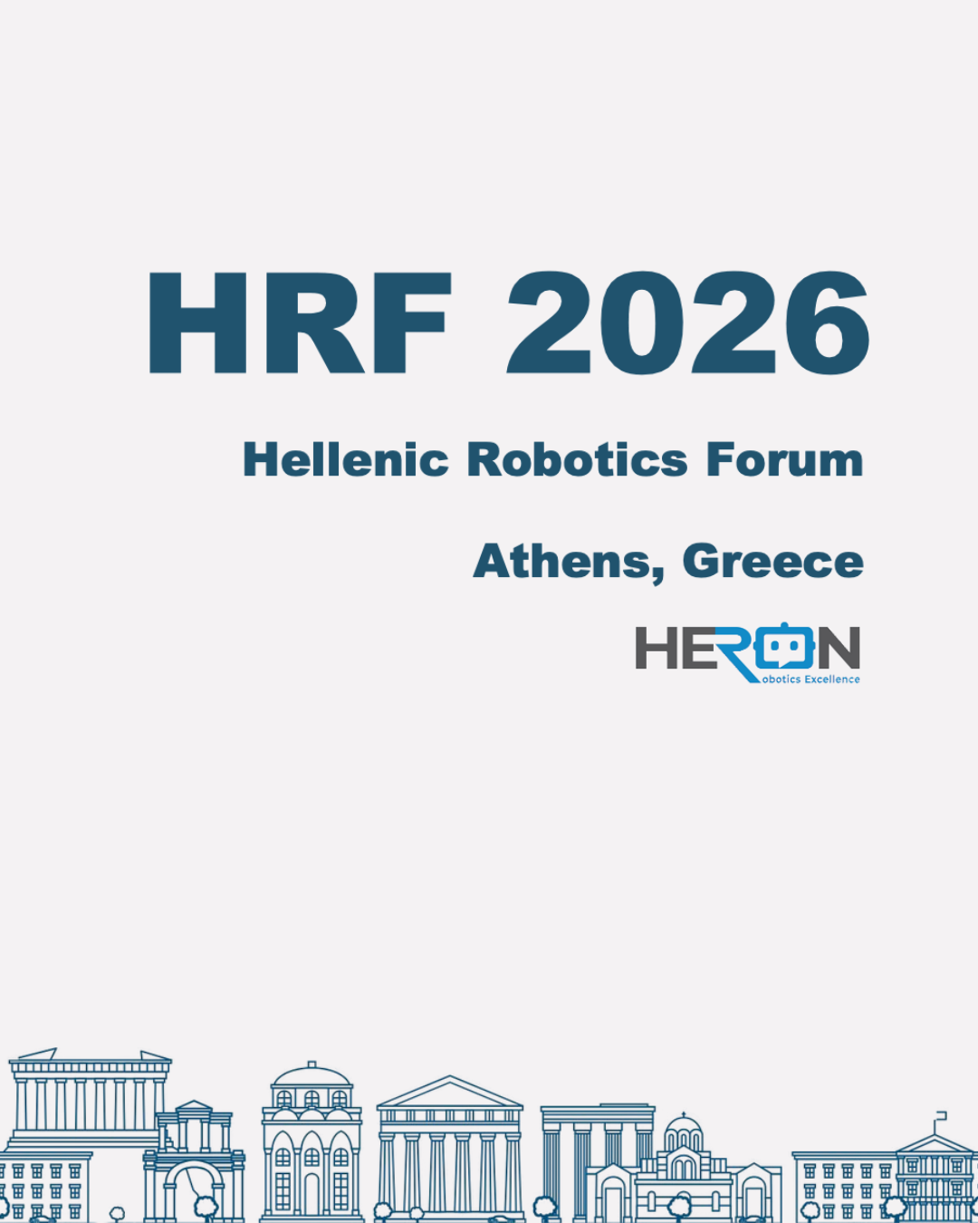 1st Hellenic Robotics Forum (HRF 2026) Announced!