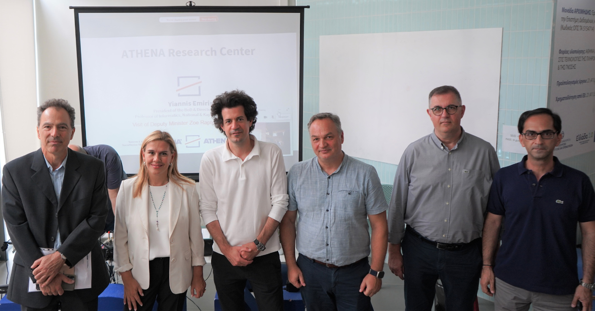 Visit of Deputy Minister Zoe Rapti to the Athena Research Center Facilities