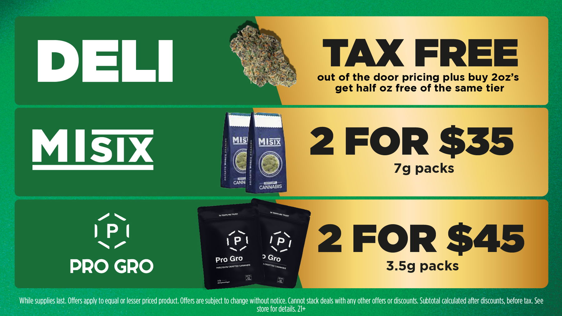 Mac Pharms Bundle	1g Cart, 200mg Gummy, 1g Concentrate, 1g Infused PR.	$34.99 Gold Tier Bundle	"1 Gold Tier 3.5g, (2) 1g Crude Boys/Drip Cart,  (2) 200mg Choice Chews, (2) 1g Paisley Trees PR"	$59.99 Silver Tier Bundle	1 Silver Tier 3.5g, 1g Common Citizen Wax, 200mg MKX Gummy, 1 Fire Styxx Infused PR	$39.99