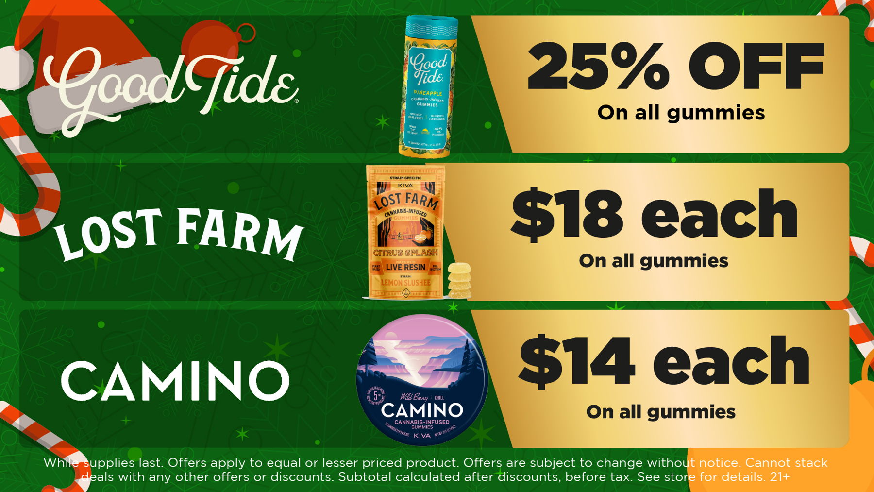 Mom & Pop Chocolates Wyld Gummies Mint Cafe Meal Deal