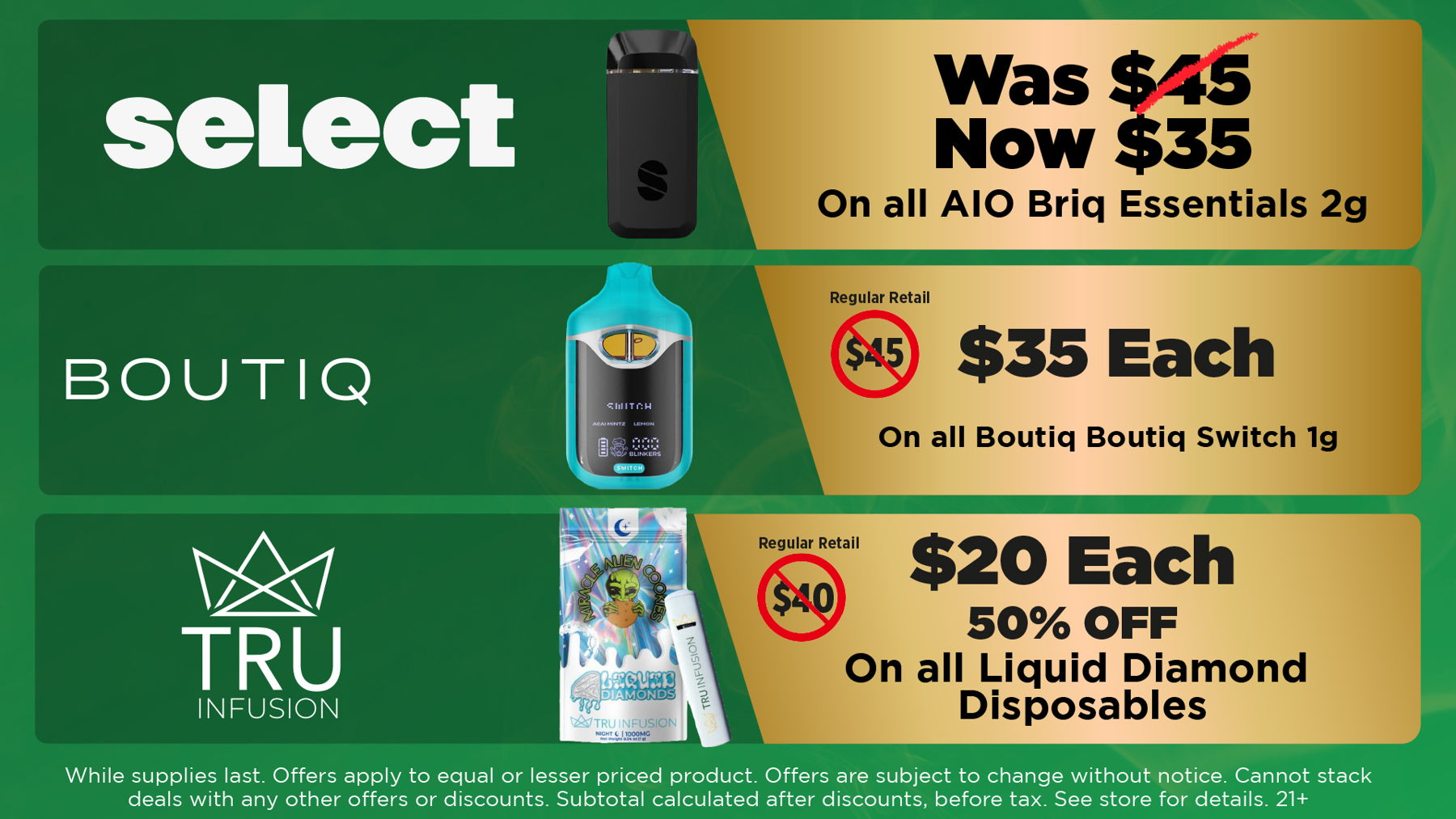 Heaterz Stiiizy Space Rocketz Diamond Infused Pre-Rolls Dusties Infused Pre-Rolls