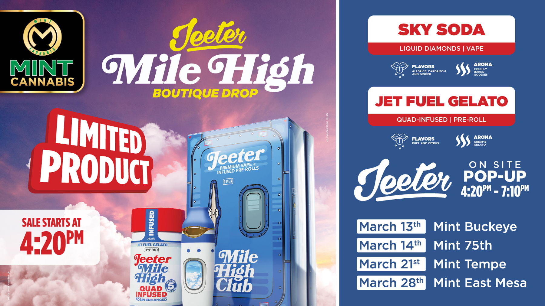 Wildflower Wednesday	Mix and Match 5g of Flower from Same Tier for Price of an Eighth. (Bronze, Silver, Gold, Plainum)