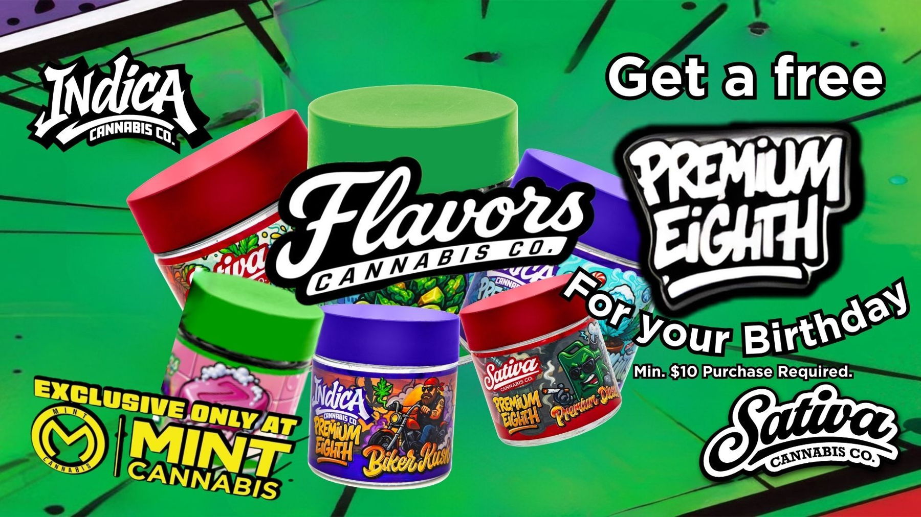 Wildflower Wednesday	Mix and Match 5g of Flower from Same Tier for Price of an Eighth. (Bronze, Silver, Gold, Plainum)