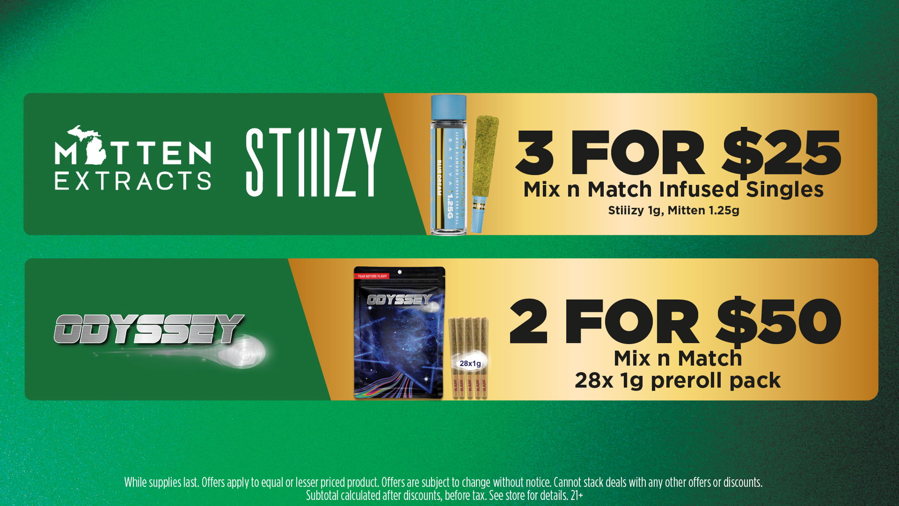 Mac Pharms Bundle	1g Cart, 200mg Gummy, 1g Concentrate, 1g Infused PR.	$34.99 Gold Tier Bundle	"1 Gold Tier 3.5g, (2) 1g Crude Boys/Drip Cart,  (2) 200mg Choice Chews, (2) 1g Paisley Trees PR"	$59.99 Silver Tier Bundle	1 Silver Tier 3.5g, 1g Common Citizen Wax, 200mg MKX Gummy, 1 Fire Styxx Infused PR	$39.99